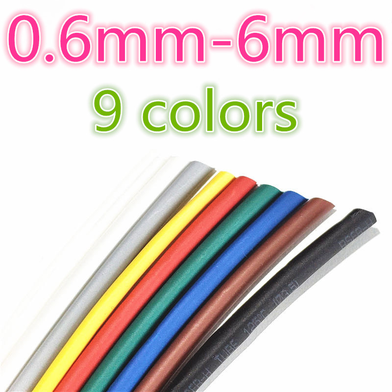 Shrink Sleeve Pvc - 1/3/5meter 2:1 9 Colors 0.6mm 0.8mm