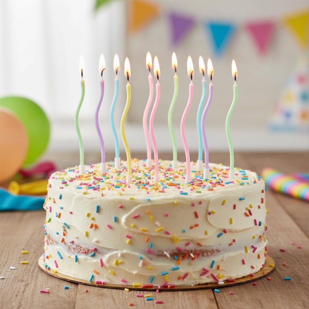 Rainbow Spiral Birthday Cake C - Candle Supplies In review and price