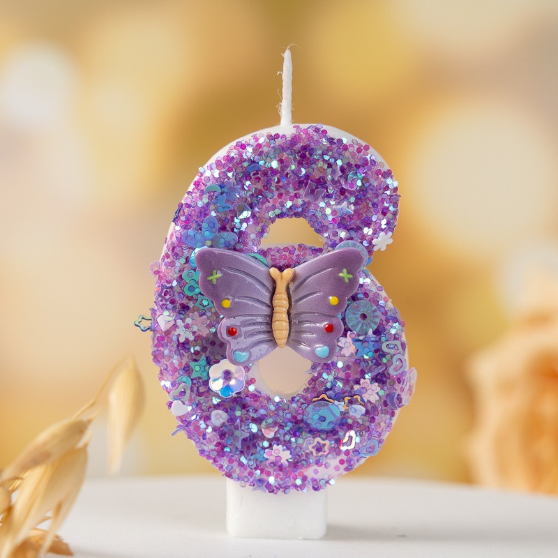 Purple Butterfly Number 0-9 Bi - Candle Supplies Luxury review and price
