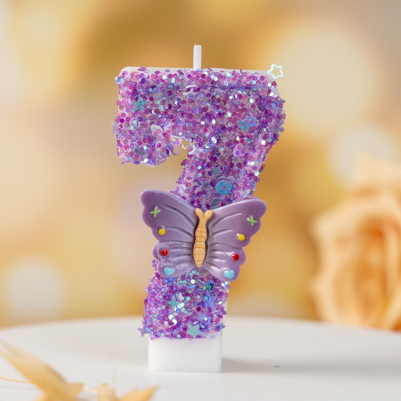 Purple Butterfly Number 0-9 Bi - Candle Supplies Luxury review and price