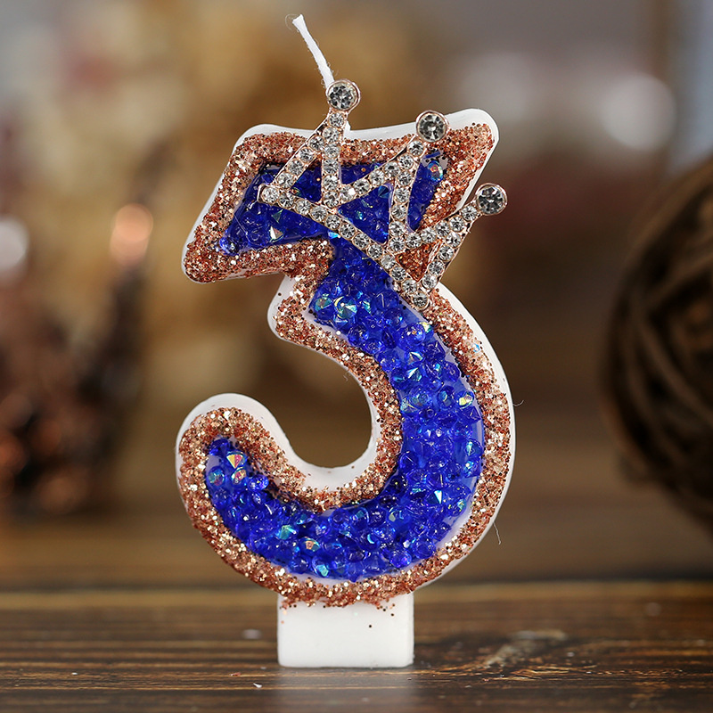 Blue Birthday Numbers Candles  - Candle Supplies Luxury review and price