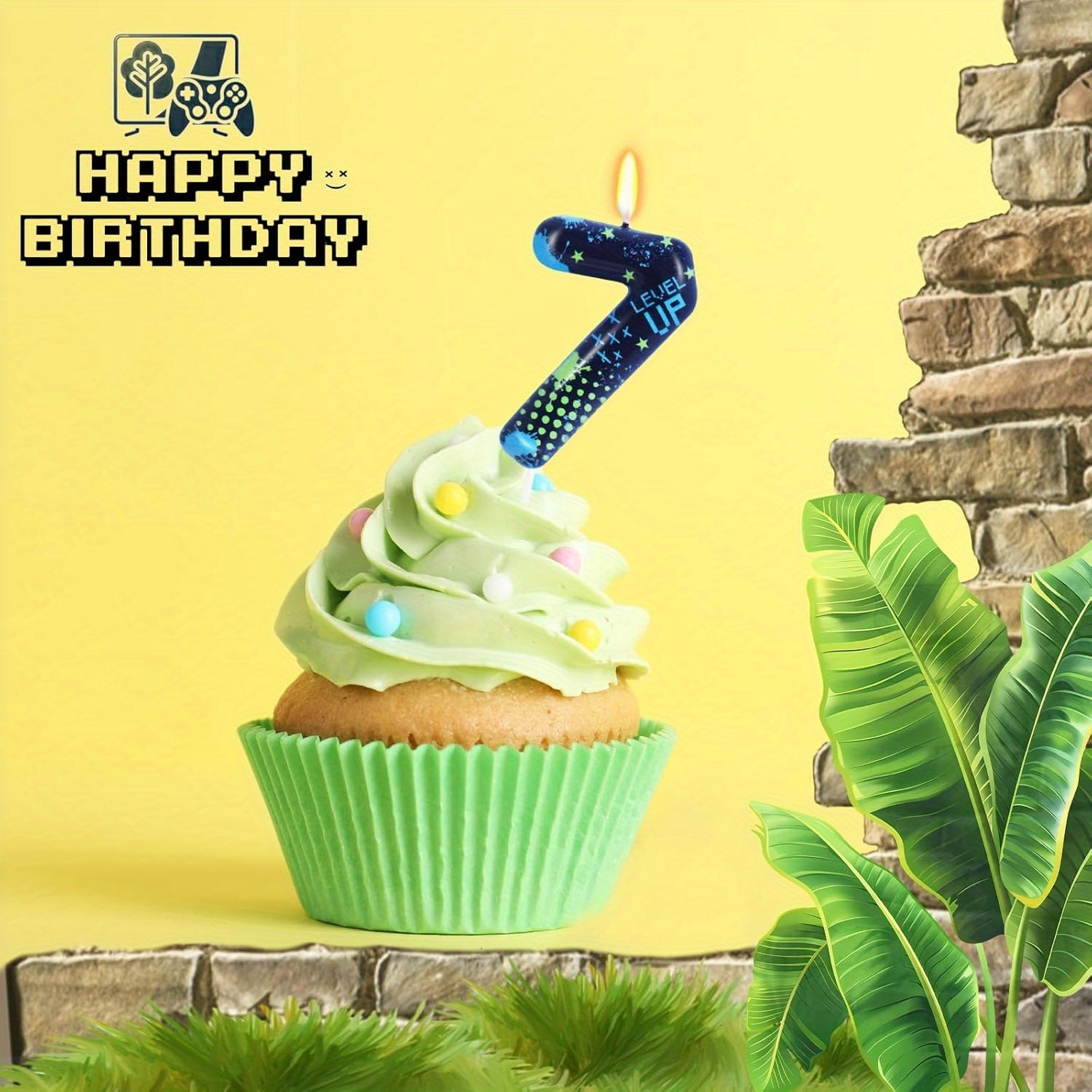 Blue Game Boy 0-9 Birthday Can - Candle Supplies Video review and price