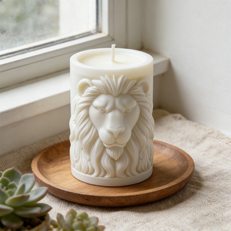 Animals Lion Candle Molds Sili - Candle Supplies Luxury review and price