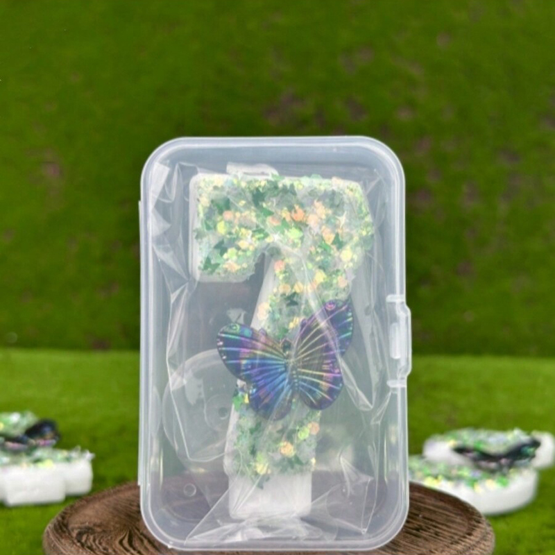 1Pc Green Sequins Number 0-9 B - Candle Supplies In review and price