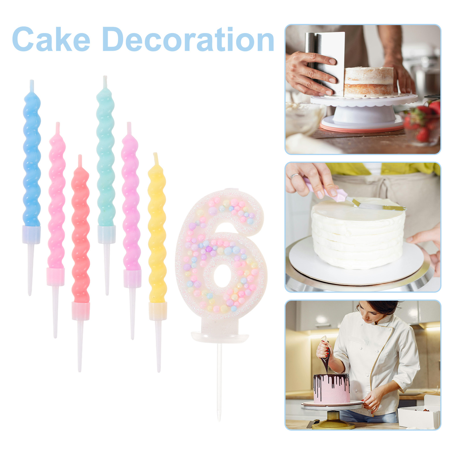 13Pcs Colorful Spiral Birthday - Candle Supplies In review and price
