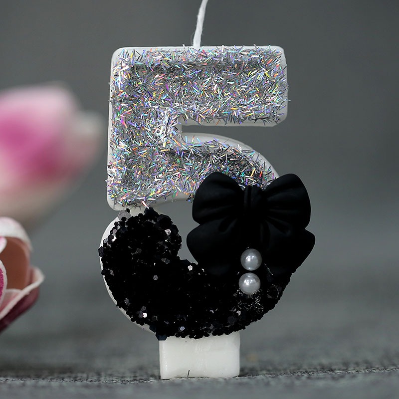 Midnight Bow & Pearl 0-9 Numbe - Candle Supplies In review and price