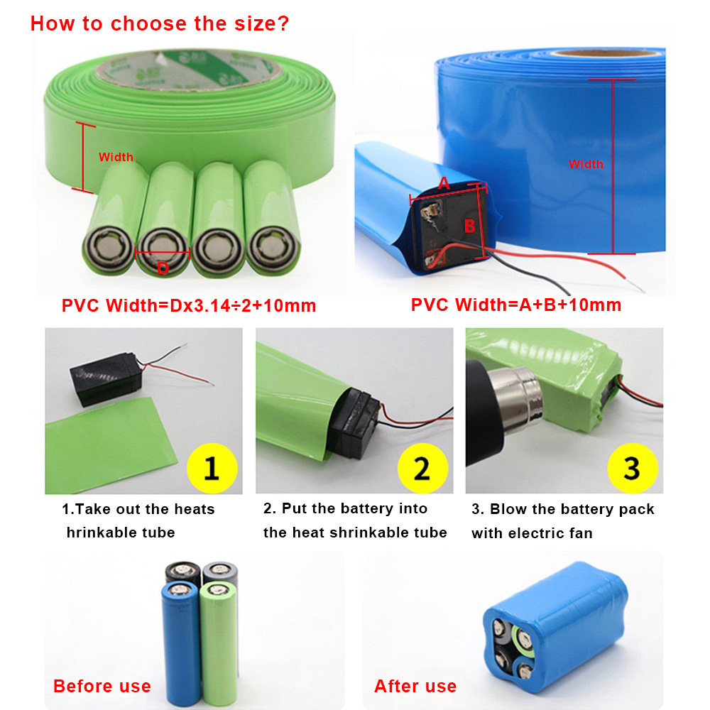 1meter 18650 Lipo Battery PVC  - Shrink Sleeve Pvc review and price